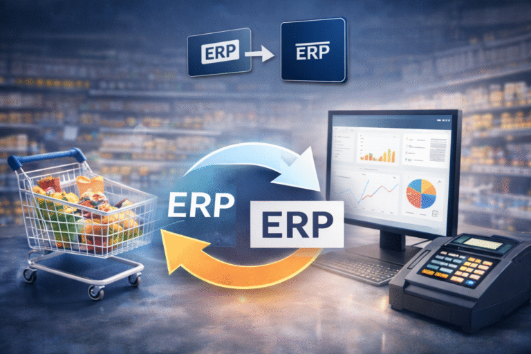 Migração de sistema ERP para supermercados: como trocar sem parar o PDV